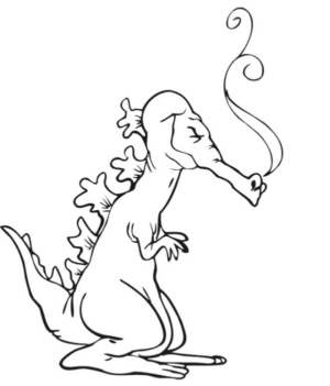 Disegno di dragone da stampare e colorare 108