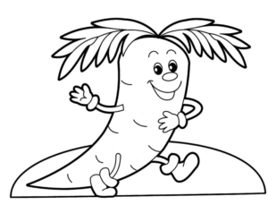 Disegno di carota da stampare e colorare 10