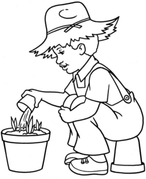 Disegno di giardiniere da stampare e colorare 31