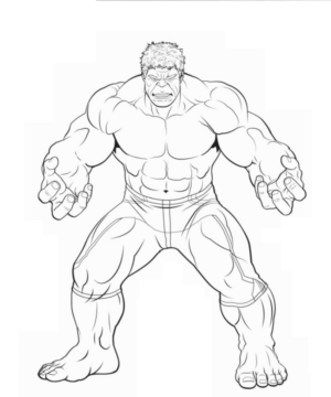 Disegno di Hulk da stampare e colorare 79