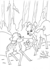 Disegno di Bambi da stampare e colorare 39