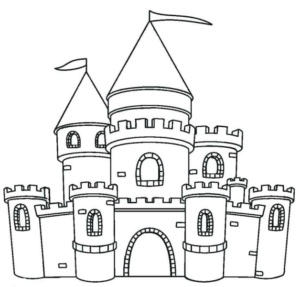 Disegno di castello da stampare e colorare 89