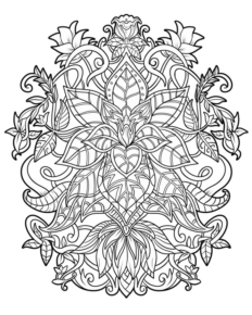 Disegno di mandala da stampare e colorare 1151