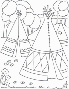 Disegno di Indiani d’America da stampare e colorare 58