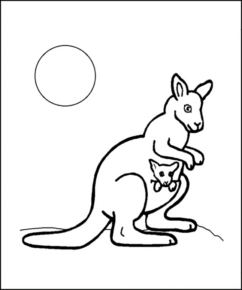 Disegno di canguro da stampare e colorare 18