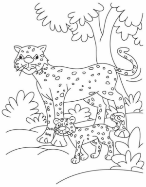Disegno di leopardo da stampare e colorare 65