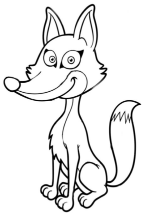 Disegno di volpe da stampare e colorare 78