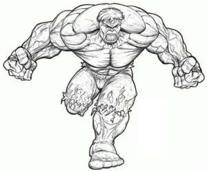 Disegno di Hulk da stampare e colorare 81