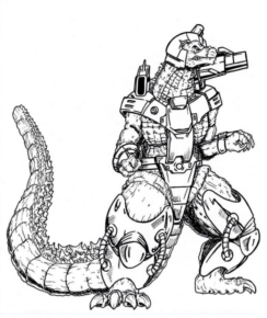 Disegno di Godzilla da stampare e colorare 14