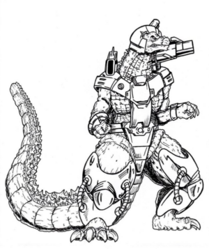 Disegno di Godzilla da stampare e colorare 14