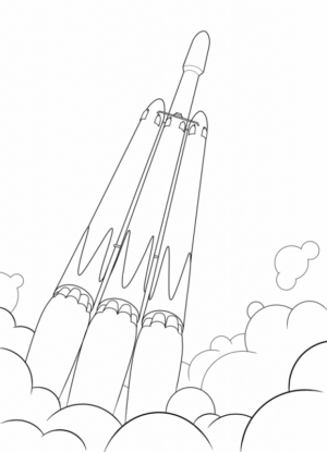 Disegno di astronave da stampare e colorare 39