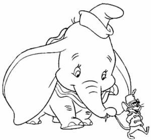 Disegno di Dumbo da stampare e colorare 68