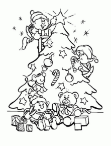 Disegno di albero di Natale da stampare e colorare 20