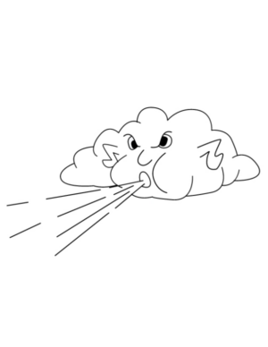 Disegno di nuvola da stampare e colorare 17