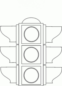 Disegno di semaforo da stampare e colorare