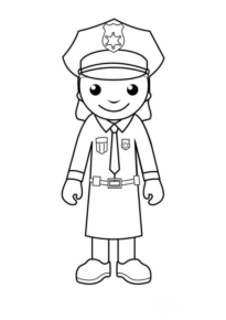 Disegno di poliziotto da stampare e colorare 24