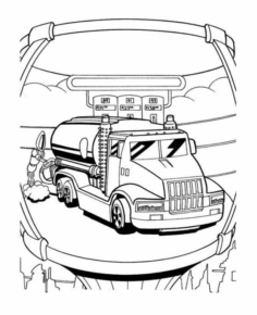 Disegno di mezzo da lavoro da stampare e colorare 98
