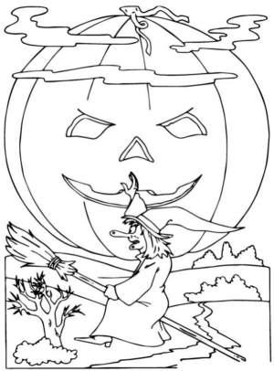 Disegno di bambino ad Halloween da stampare e colorare 15