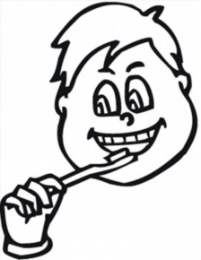 Disegno di igiene da stampare e colorare 2