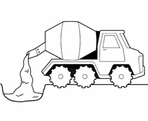 Disegno di mezzo da lavoro da stampare e colorare 96 Disegno di mezzo da lavoro da stampare e colorare 96