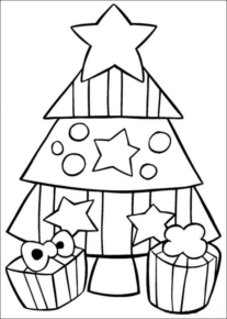 Disegno di albero di Natale da stampare e colorare 94