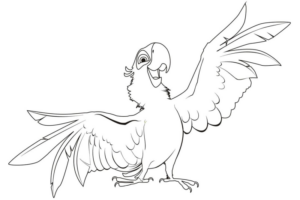 Disegno di pappagallo da stampare e colorare 65