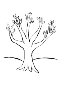 Disegno di albero da stampare e colorare