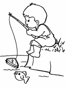 Disegno di pesca da stampare e colorare 4