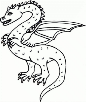 Disegno di dragone da stampare e colorare 77