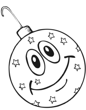 Disegno di palla di Natale da stampare e colorare 46