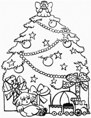 Disegno di albero di Natale da stampare e colorare 51 Disegno di albero di Natale da stampare e colorare 51