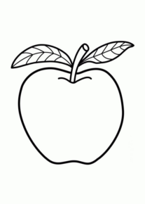 Disegno di mela da stampare e colorare 58