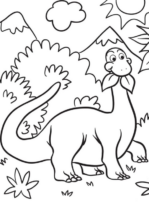 Disegni di Brachiosauri da colorare