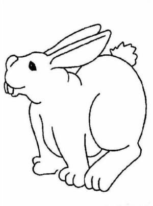 Disegno di coniglio da stampare e colorare 32