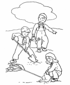 Disegno di giardiniere da stampare e colorare 44