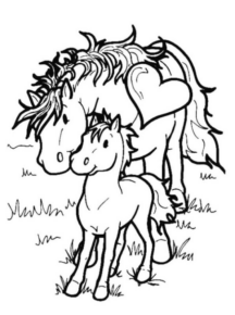 Disegno di cavallo da stampare e colorare 111