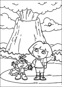 Disegno di Dora l’esploratrice da stampare e colorare 32