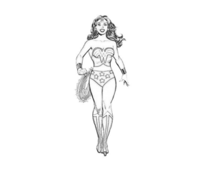 Disegno di Wonder Woman da stampare e colorare 1