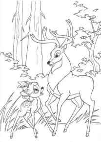 Disegno di Bambi da stampare e colorare 45