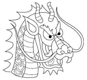 Disegno di dragone da stampare e colorare 83