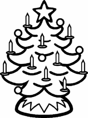 Disegno di albero di Natale da stampare e colorare 237 Disegno di albero di Natale da stampare e colorare 237