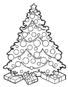 Disegno di albero di Natale da stampare e colorare 133
