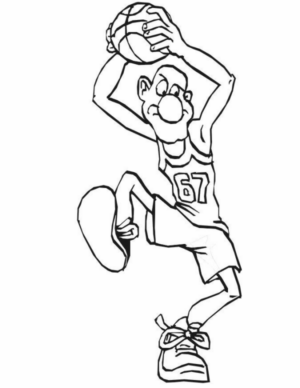 Disegno di basket da stampare e colorare 57