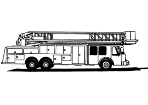 Disegno di camion dei pompieri da stampare e colorare 17