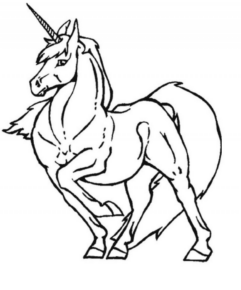 Disegno di unicorno da stampare e colorare 111