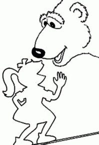 Disegno di Luna e l’orso nella casa blu da stampare e colorare 6