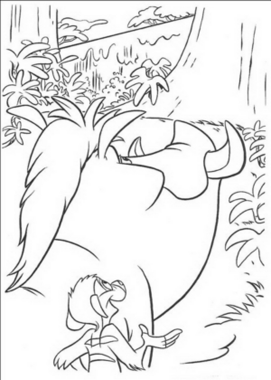 Disegno di Re Leone da stampare e colorare 108