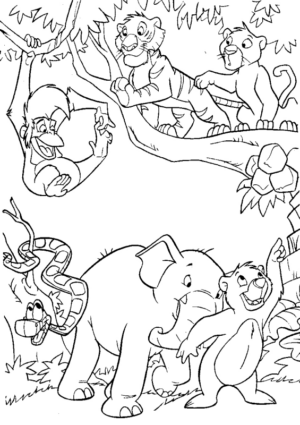 Disegno di Il libro della giungla da stampare e colorare 19 Disegno di Il libro della giungla da stampare e colorare 19