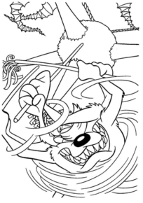 Disegno di Il Diavolo della Tasmania da stampare e colorare 5