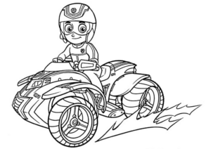 Disegno di Paw Patrol – Cane pompiere da stampare e colorare 44